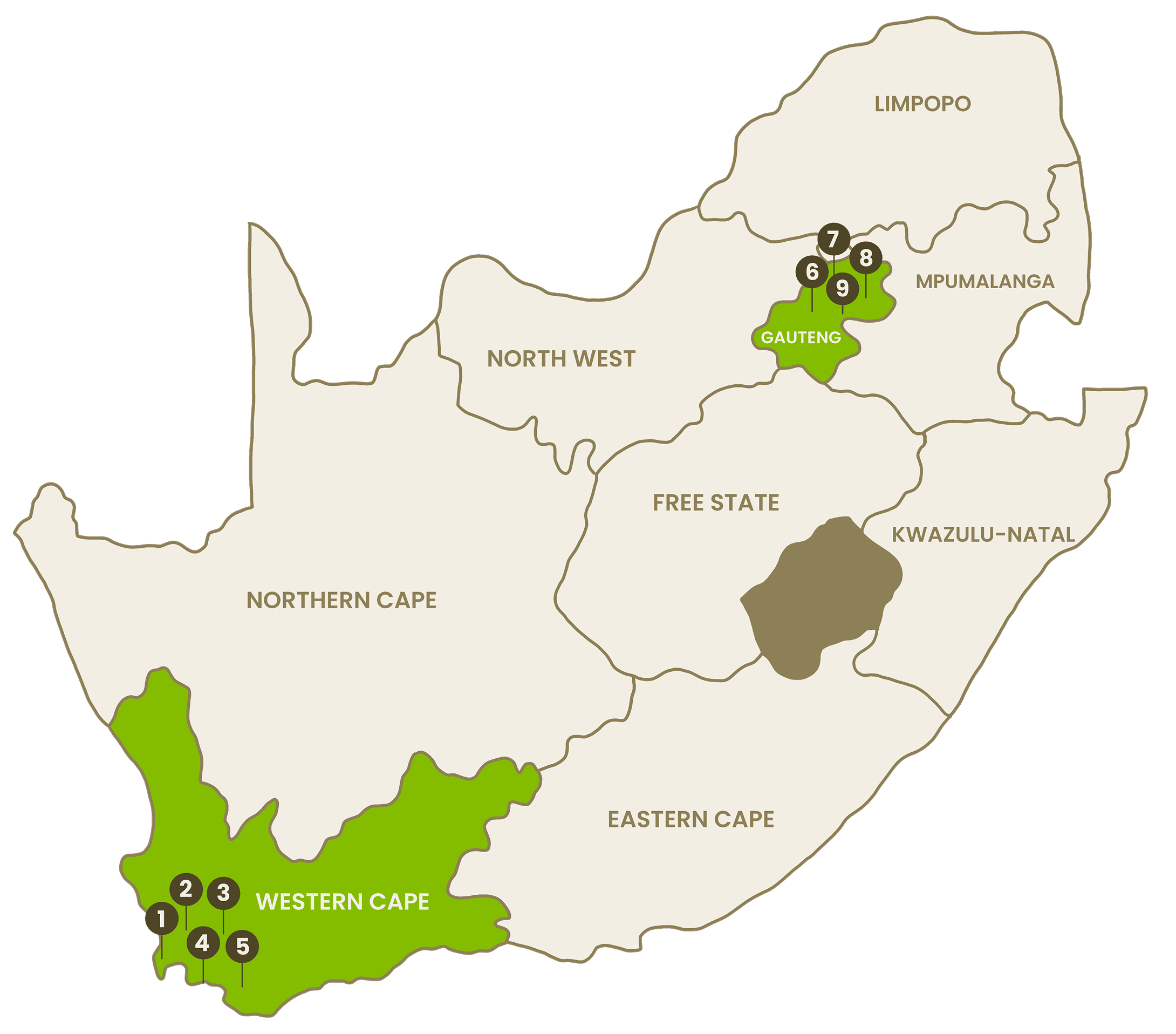 U-turn Map of Service Centres